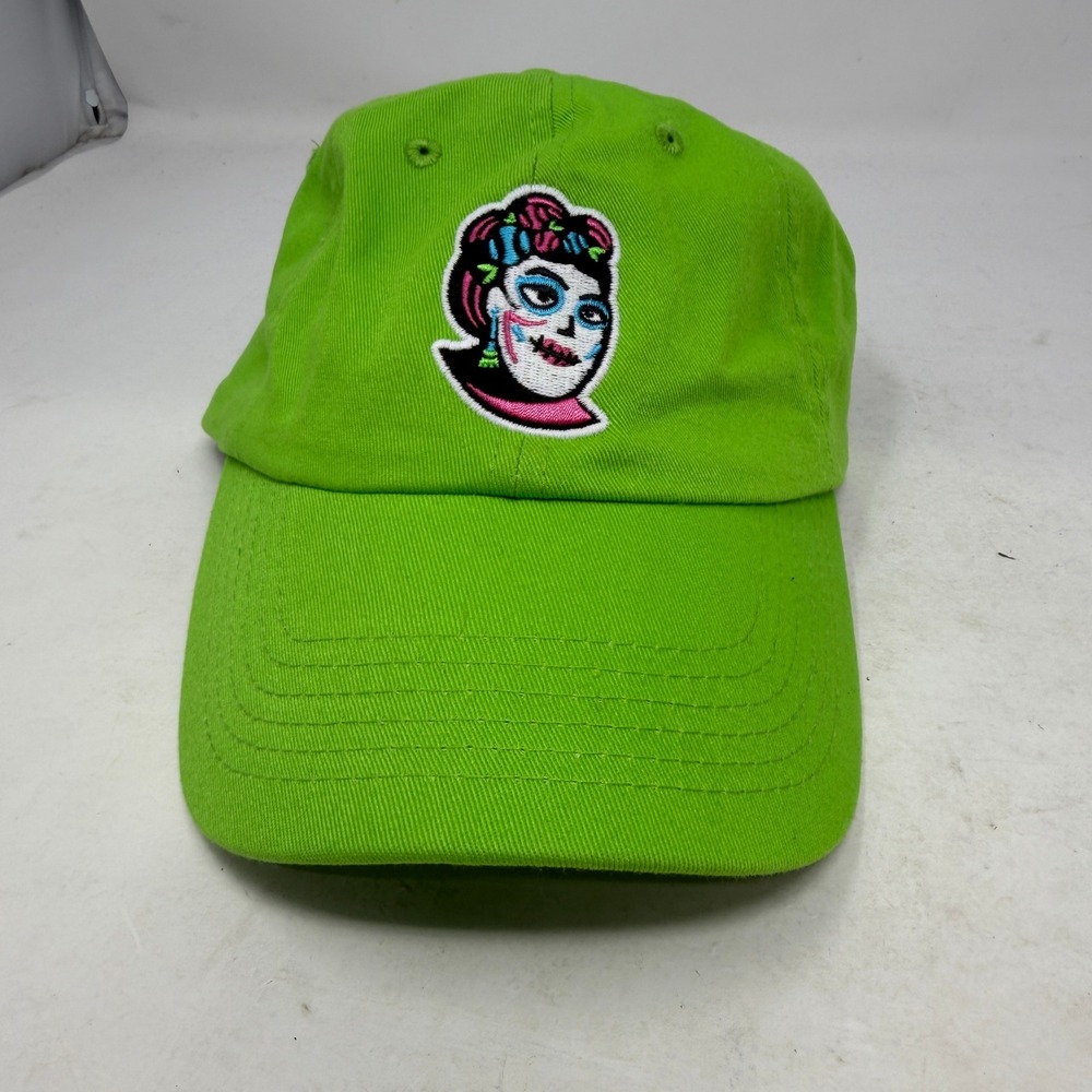 Minor League Baseball Hat Unisex OS Lime Green MiLB Sugar Skull Bimm Ridder EUC